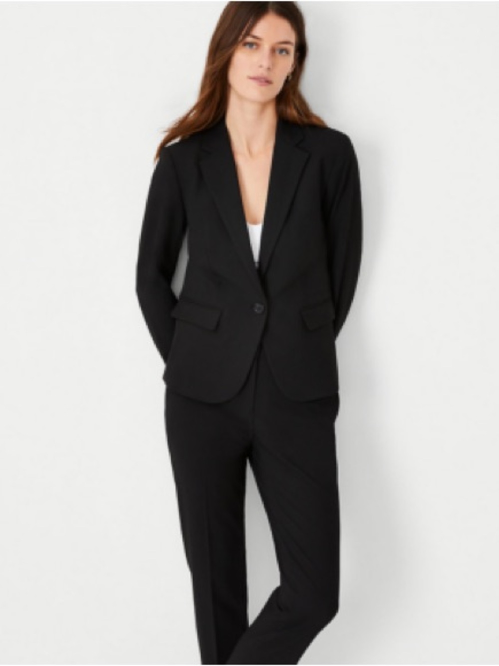 Ann Taylor Factory Black Women's Suit - Blazer and Pant
